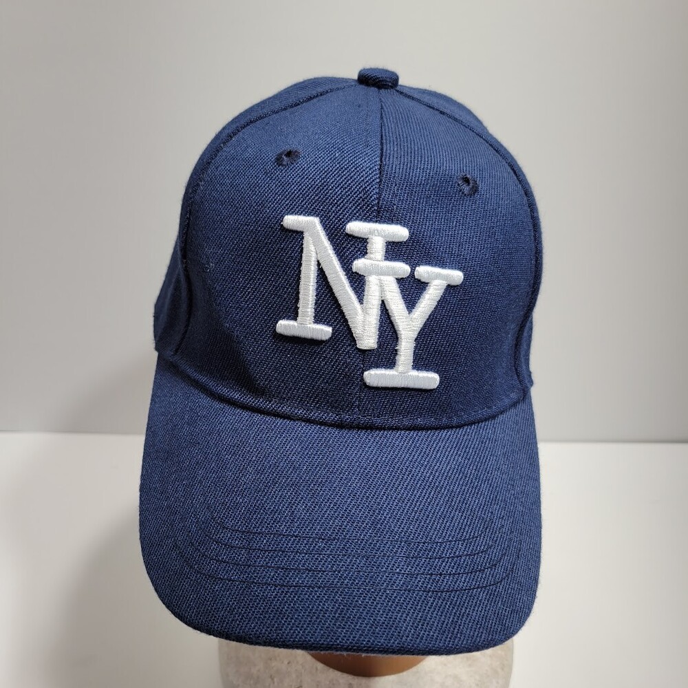 New York NY Hat Cap Strap Back Blue White Mens